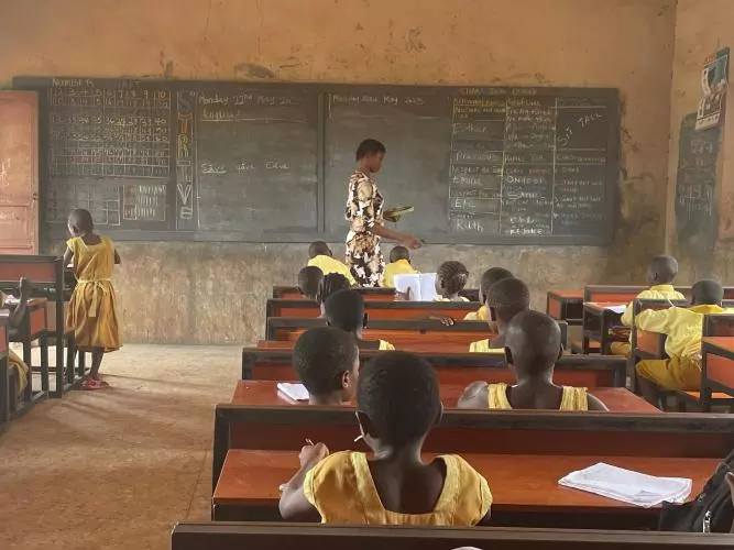 A school scene in Nigeria